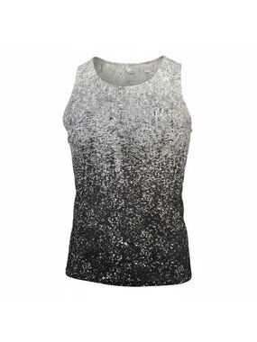 NEW Michael Kors Womens Sleeveless Ombre Pattern Tank Top M Black White Blend